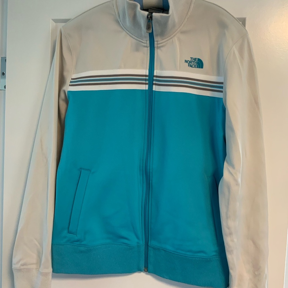 The North Face Women's Blue and White Jacket